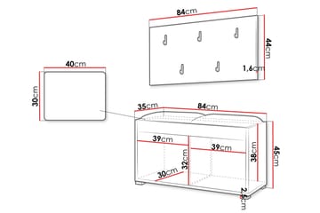 Agawal Entrémøbelsett - Møbler - Gangmøbler - Møbelsett til gang & entre