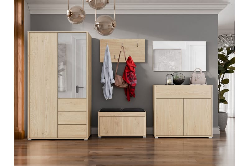 Agawal Hallmöbelset - Brun - Møbler - Gangmøbler - Møbelsett til gang & entre