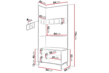 Ahsamin Entrémøbelsett - Møbler - Gangmøbler - Møbelsett til gang & entre