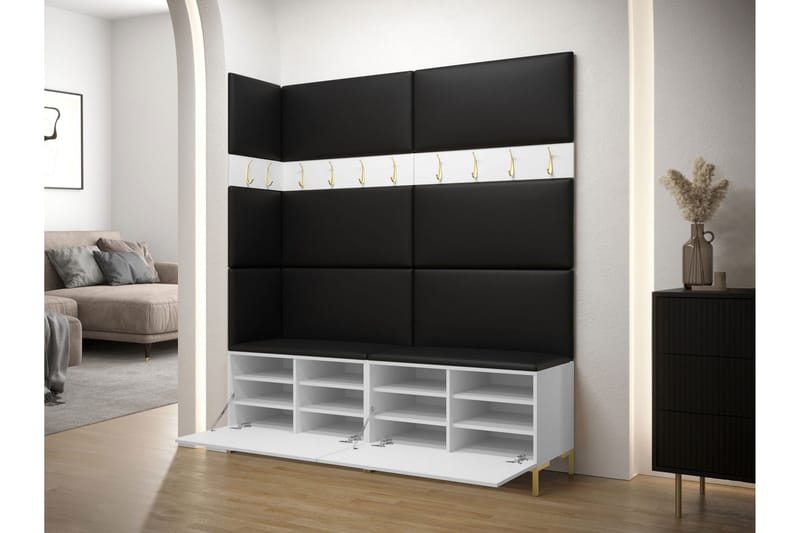 Ahsamin Hall Møbelsett - Svart Og Hvitt - Møbler - Gangmøbler - Møbelsett til gang & entre