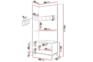 Ahsamin Hall Møbelsett - Møbler - Gangmøbler - Møbelsett til gang & entre