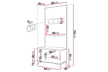 Ahsamin Hall Møbelsett - Møbler - Gangmøbler - Møbelsett til gang & entre