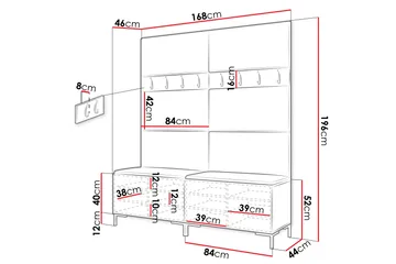 Ahsamin Hall Møbelsett - Møbler - Gangmøbler - Møbelsett til gang & entre