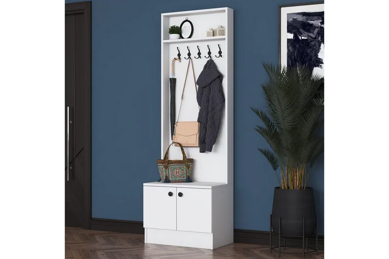 Alvric Entrémøbelsett - Hvit - Møbler - Gangmøbler - Møbelsett til gang & entre