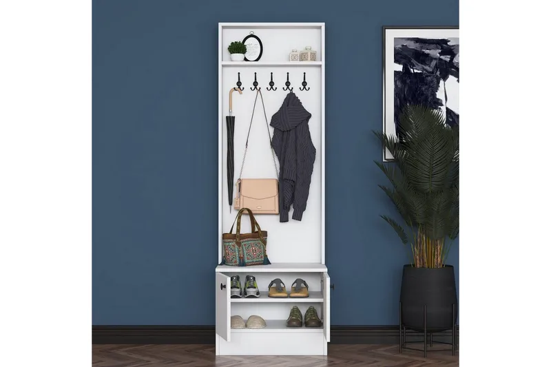 Alvric Entrémøbelsett - Hvit - Møbler - Gangmøbler - Møbelsett til gang & entre