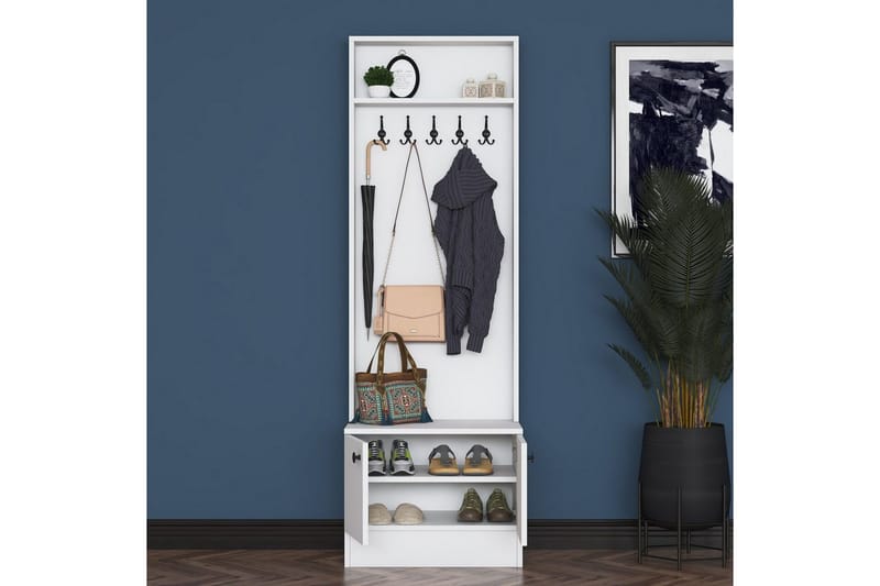 Alvric Entrémøbelsett - Hvit - Møbler - Gangmøbler - Møbelsett til gang & entre