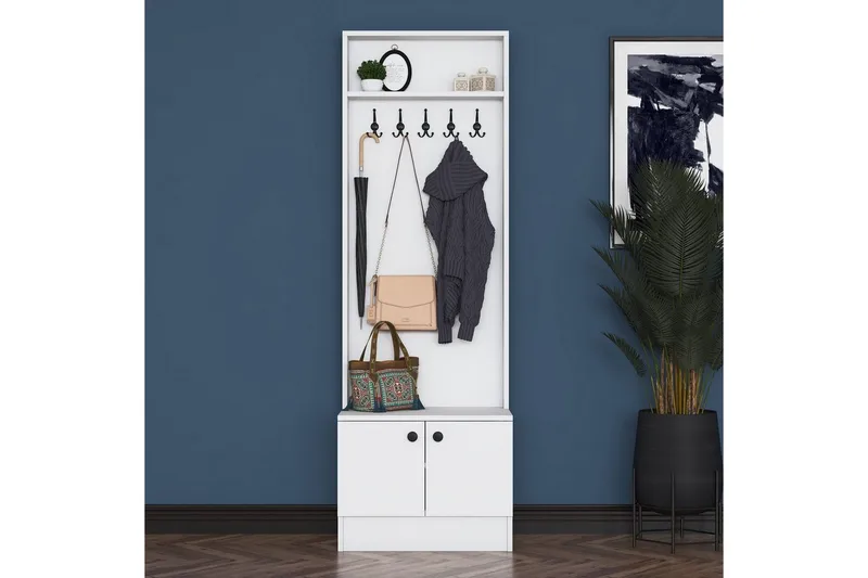 Alvric Entrémøbelsett - Hvit - Møbler - Gangmøbler - Møbelsett til gang & entre