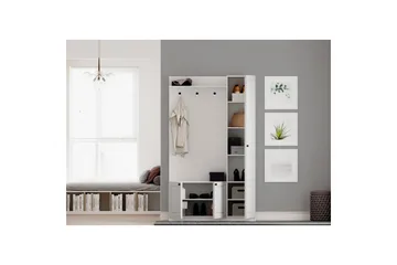 Alvric Hattehylle 120 cm - Matt Hvit - Møbler - Gangmøbler - Møbelsett til gang & entre