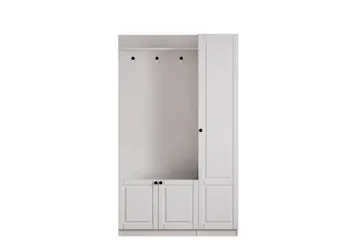 Alvric Hattehylle 120 cm - Matt Hvit - Møbler - Gangmøbler - Møbelsett til gang & entre