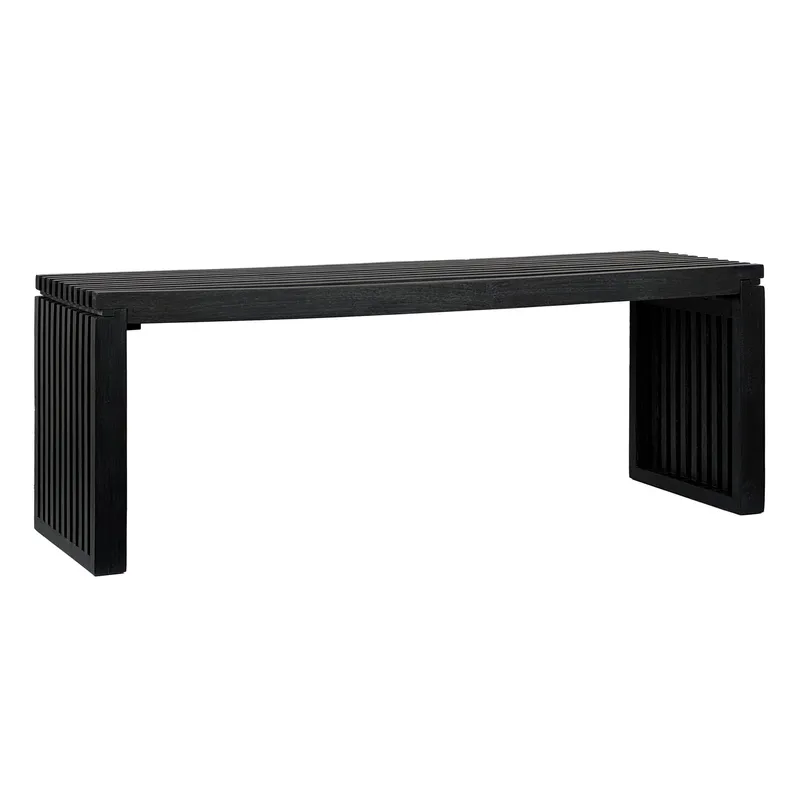 Belora benk 120 cm i massivt tre, Dypsvart