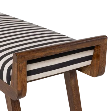 Benk Valo 157 cm - Svart/Hvit - Møbler - Gangmøbler - Gangbenk