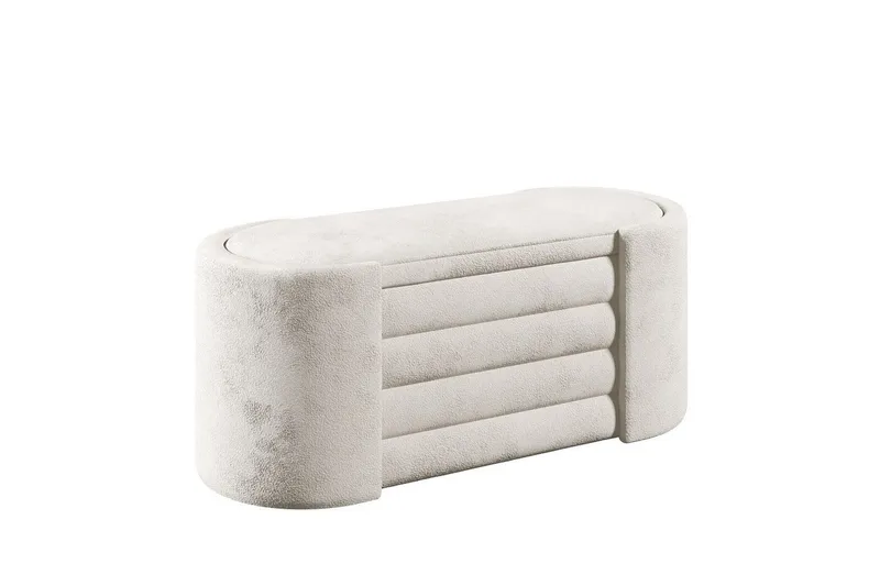 Benk Veyaa Krem i Boks - Cremehvit - Møbler - Stoler - Krakk - Fotskammel