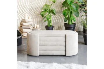 Benk Veyaa Krem i Boks - Cremehvit - Møbler - Stoler - Krakk - Fotskammel