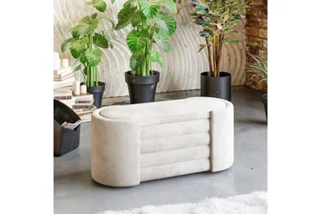 Benk Veyaa Krem i Boks - Cremehvit - Møbler - Stoler - Krakk - Fotskammel