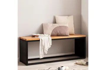 Benke Wohnling Industriell massivtre akasie sete steinlook metallramme - Møbler - Gangmøbler - Gangbenk