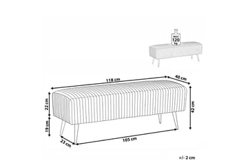Benken Paterson Blå/Gull - Blå/Gull - Møbler - Gangmøbler - Gangbenk