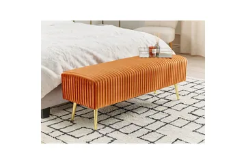 Benken Paterson Oransje/gull - Oransje/gull - Møbler - Gangmøbler - Gangbenk