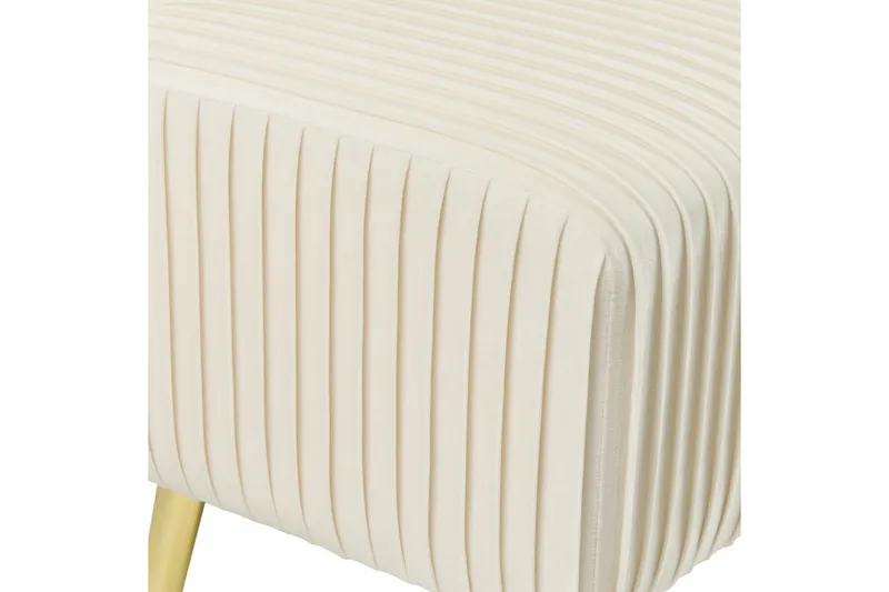 Benken Paterson Hvitt/gull - Hvitt/gull - Møbler - Gangmøbler - Gangbenk