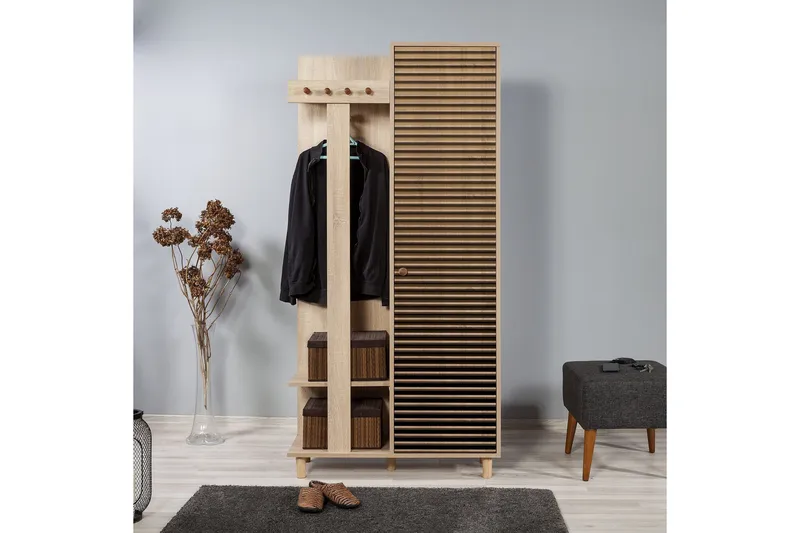 Brokind Klesskap 90 cm - Brun - Møbler - Gangmøbler - Møbelsett til gang & entre