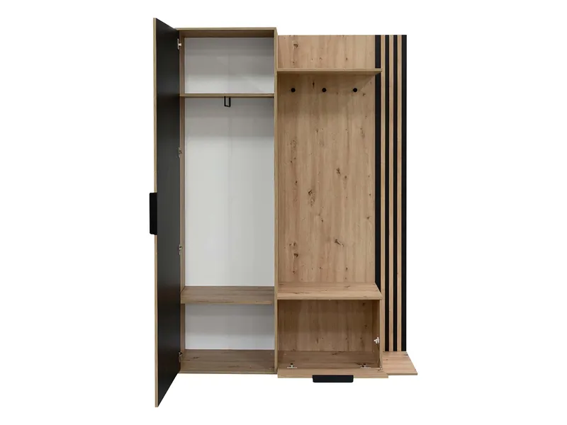 Cinerea hallmøbel 140 cm - brun, svart - Møbler - Gangmøbler - Møbelsett til gang & entre