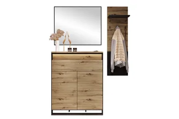 Dorana Hall Møbelsett - Brun/Sort - Møbler - Gangmøbler - Møbelsett til gang & entre