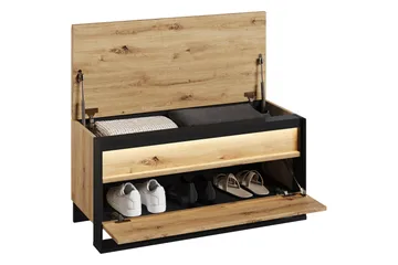 Dorana Hall Møbelsett - Brun/Sort - Møbler - Gangmøbler - Møbelsett til gang & entre