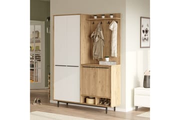 Ethelred Gangmøbelsett - Eik/Hvit - Møbler - Gangmøbler - Møbelsett til gang & entre