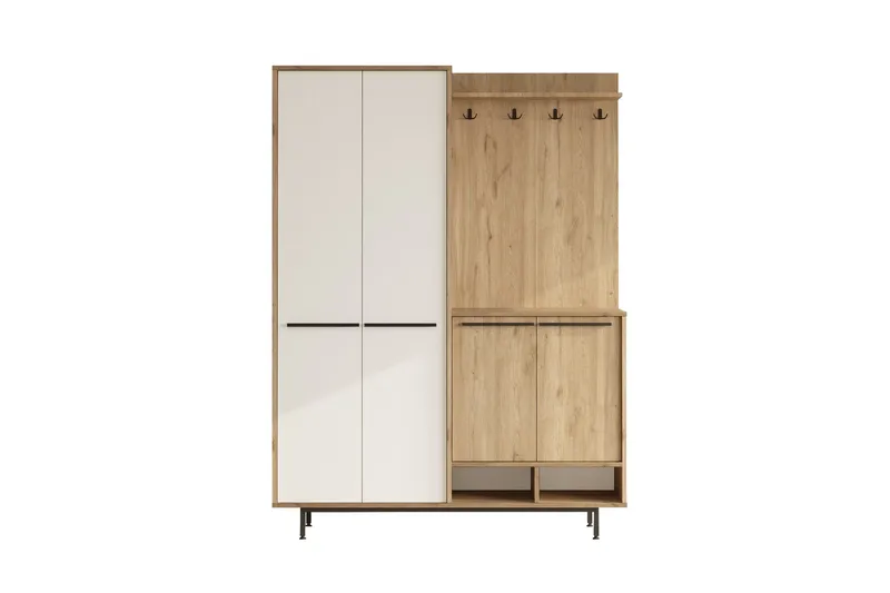 Ethelred Gangmøbelsett, Eik/Hvit