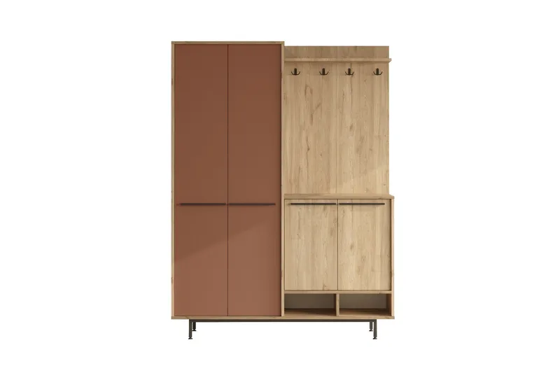 Ethelred Gangmøbelsett, Eik/Rød