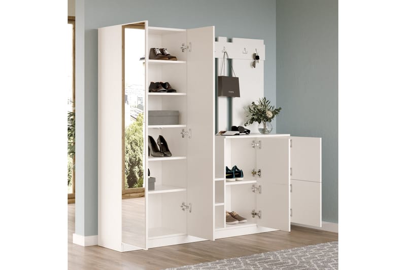 Evrim Gangmøbelsett - Hvit - Møbler - Gangmøbler - Møbelsett til gang & entre