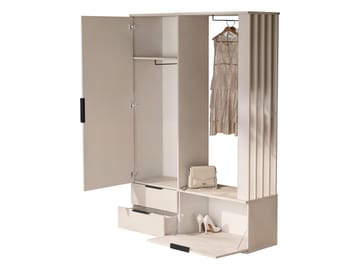 Faro hallmøbel 140 cm - beige - Møbler - Gangmøbler - Møbelsett til gang & entre