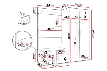 Farosa Hall Møbelsett - Hvit - Møbler - Gangmøbler - Møbelsett til gang & entre