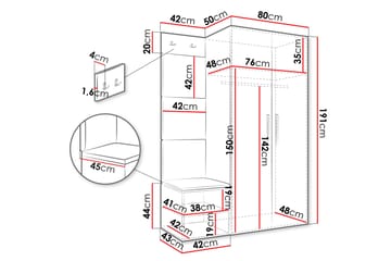 Farosa Hall Møbelsett - Hvit - Møbler - Gangmøbler - Møbelsett til gang & entre