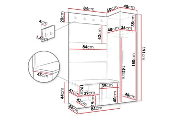 Farosa Hall Møbelsett - Svart/Brun - Møbler - Gangmøbler - Møbelsett til gang & entre