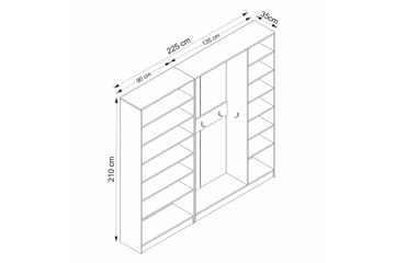 Fruitland Gangmøbelsett - Hvit - Møbler - Gangmøbler - Møbelsett til gang & entre
