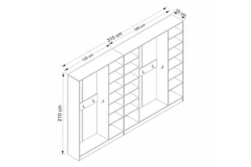 Fruitland Gangmøbelsett - Hvit - Møbler - Gangmøbler - Møbelsett til gang & entre
