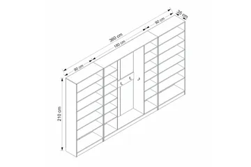 Fruitland Gangmøbelsett - Hvit - Møbler - Gangmøbler - Møbelsett til gang & entre