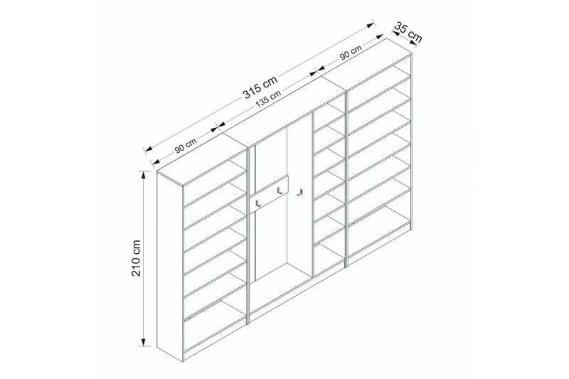 Fruitland Gangmøbelsett - Hvit - Møbler - Gangmøbler - Møbelsett til gang & entre