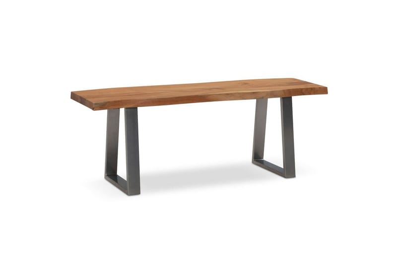 Garderobebenk Wohnling Solid Akasietre 120 cm Treetopp Hall Sølv, rette løpere, Sølv, rette løpere