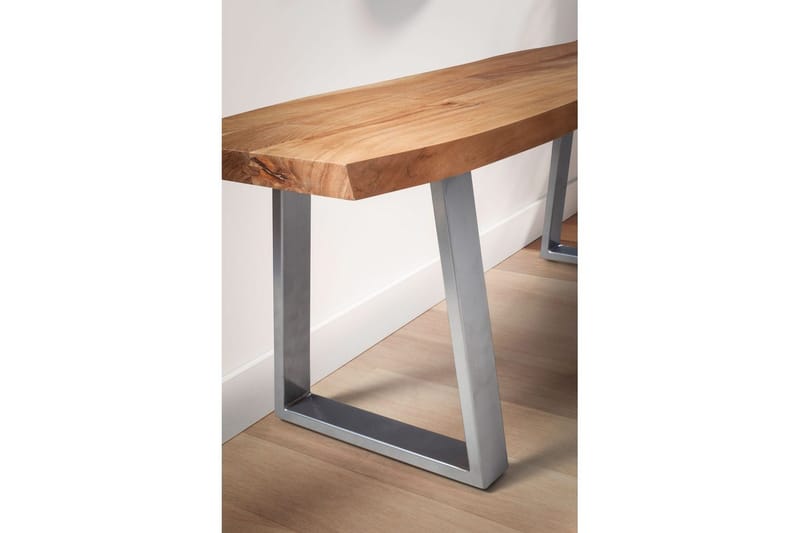 Garderobebenk Wohnling Solid Akasietre 120 cm Treetopp Hall Sølv, rette løpere - Sølv, rette løpere - Møbler - Gangmøbler - Gangbenk