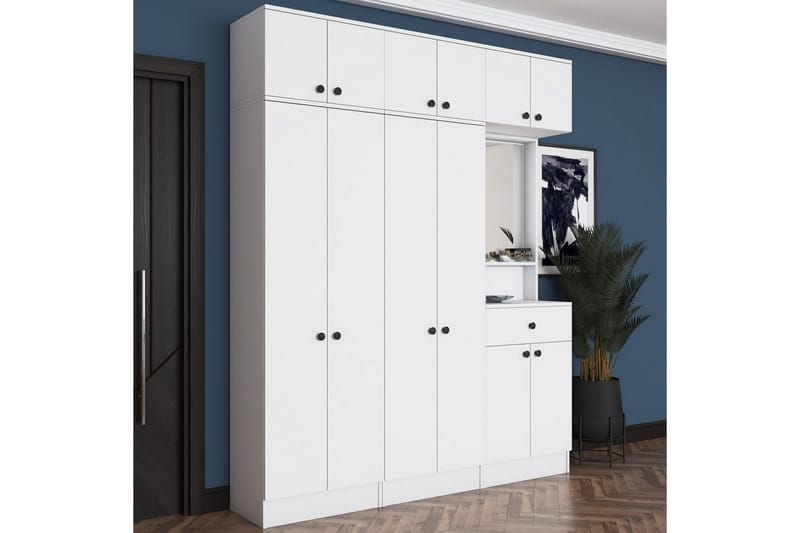 Garderobestativ Donel Hvit - Hvit - Møbler - Gangmøbler - Møbelsett til gang & entre