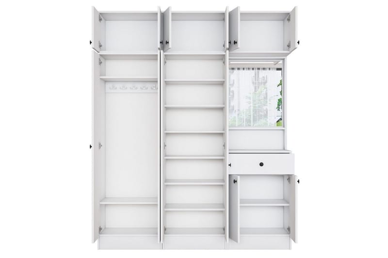 Garderobestativ Donel Hvit - Hvit - Møbler - Gangmøbler - Møbelsett til gang & entre