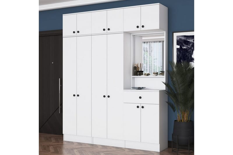 Garderobestativ Donel Hvit - Hvit - Møbler - Gangmøbler - Møbelsett til gang & entre