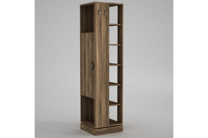 Garderobestativ Honi Valnøtt - Mørkebrun - Møbler - Gangmøbler - Møbelsett til gang & entre