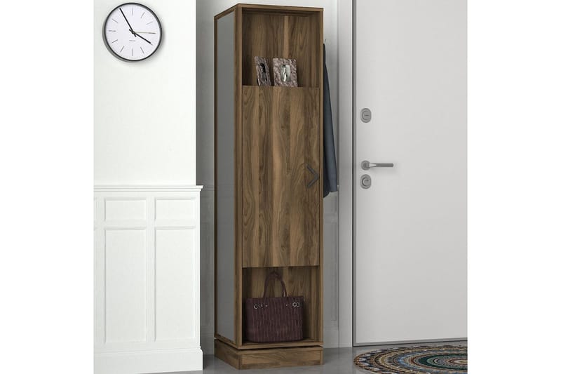 Garderobestativ Honi Valnøtt - Mørkebrun - Møbler - Gangmøbler - Møbelsett til gang & entre