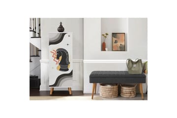 Gelsgan Entrémøbelsett - Hvit/Antrasitt - Møbler - Gangmøbler - Møbelsett til gang & entre