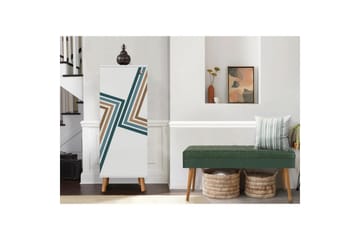 Gelsgan Entrémøbelsett - Hvit/Grønn - Møbler - Gangmøbler - Møbelsett til gang & entre