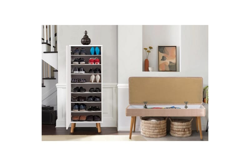 Gelsgan Entrémøbelsett - Hvit/Stein - Møbler - Gangmøbler - Møbelsett til gang & entre