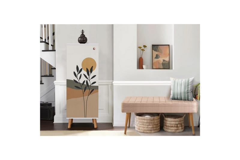 Gelsgan Entrémøbelsett - Hvit/Stein - Møbler - Gangmøbler - Møbelsett til gang & entre