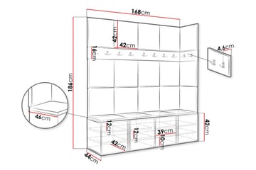 Hollan Entrémøbelsett - Møbler - Gangmøbler - Møbelsett til gang & entre